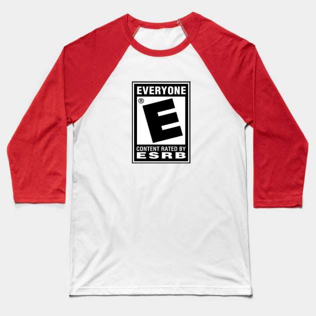 E for Everyone Baseball T-Shirt by RottenTanuki